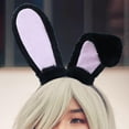 thumbnail image 4 of Diadema Sunnimix Orejas de conejo negro Sombreros de cosplay, 4 of 8