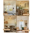thumbnail image 7 of Rattan Hanging Lamp,Boho Pendant Lights,Plug in Cord Hanging Rattan Light,Plug Into Wall Outlet Pendant Light Fixture On/Off Switch for Living,Dinner Room,Bedroom,Kitchen,for E26,without Bulb, 7 of 7