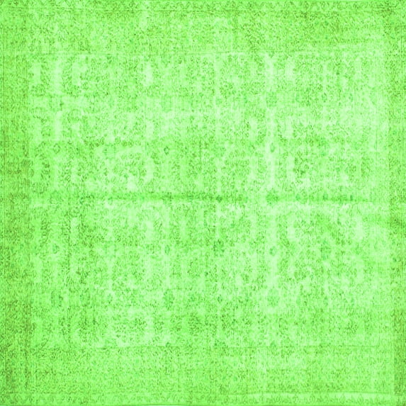 Ahgly Company Indoor Square Persian Green Traditional Area Rugs, 3' Square