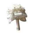 thumbnail image 6 of balikha Bride Bouquet Artificial Flowers Ornament Decor Wedding Bouquets Tossing Bouquet for Ceremony Festival Anniversary Engagement White, 6 of 9