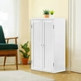 thumbnail image 7 of Pouseayar 12'' Width Wooden Storage Cabinet with Double Doors, White, 7 of 7
