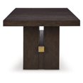 thumbnail image 3 of Ashley Furniture Burkhaus Rectangular Wood Dining Extension Table in Dark Brown, 3 of 9