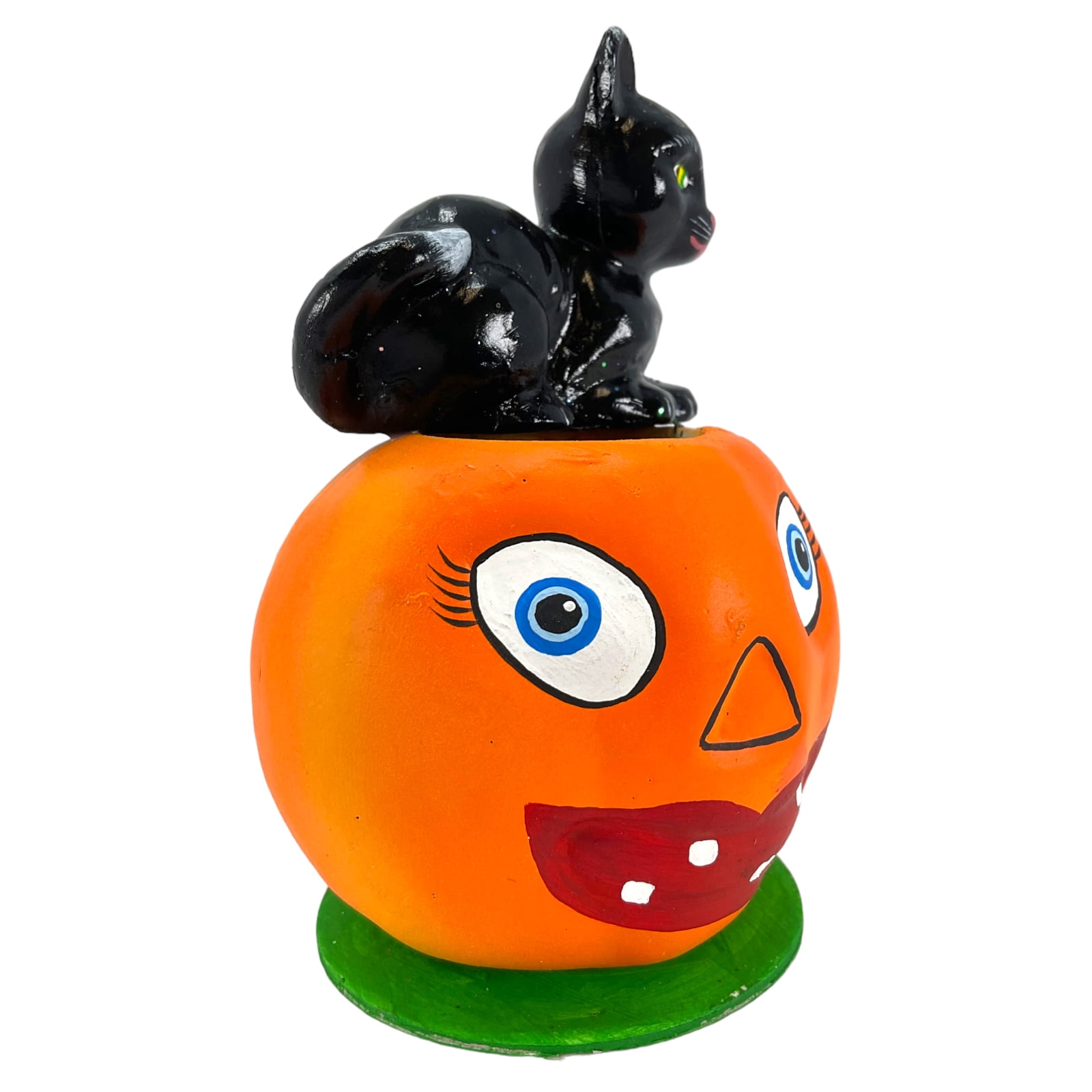 Ino Schaller Cat on Pumpkin Jack O Lantern