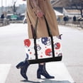 thumbnail image 4 of FORMRS Canvas Laptop Tote Bag for Women with 15.6" Computer Compartments Shoulder Handbag, Star Spangled Helmets, 4 of 7
