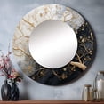 thumbnail image 1 of Designart "Luminous Tangle Golden Branch III" Trees Rund Mirror For Wall Decor - Large Gold Round Printed Mirror - Modern Round Mirror 23" x 23" Inch, 1 of 5