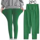 thumbnail image 1 of Odeerbi 3-12 Años Niñas 2 Pcs Leggings Mallas Elásticas Lycra Pantalones de Comodidad Suavidad Transpirable Pantimedias, 1 of 9