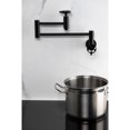 thumbnail image 3 of Kingston Brass KS8100RKZ Wendell Wall Mount Pot Filler Faucet with Knurled Handle, Matte Black, 3 of 7