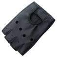 thumbnail image 1 of Guantes de cuero desechables con medio dedo y diseño de rayo punk para adultos y niños con remaches, 1 of 6