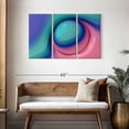 thumbnail image 3 of Elephant Stock Paint Blob Wall Art - Horizontal Multi Panel Canvas - Living Room Wall Decor - Abstract Multi Panel - Pink And Teal Decor - 45" x 28", 3 of 8