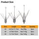 thumbnail image 5 of 5 Pcs Sputnik Sinker Fishing Equipment Long Tail Fishing, 4.0 Ounces, 5 of 5