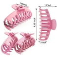 thumbnail image 3 of Big Hair Claw Clips for Women Large Claw Clip for Thin Thick Curly Hair 90's Strong Hold 4.33 Inch Nonslip Matte Hair Clips (4 Pcs, Pink), 3 of 5