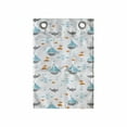 thumbnail image 1 of Orange Blue Hanging Pocket Organizer, Theme Sailboats Seagulls and Fishes Pattern, Printed Polyester Storage Bag with Pockets, 14" x 20", Multicolor, 1 of 2
