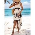 thumbnail image 4 of Vestido largo hasta el tobillo sin mangas con tirantes y cuello de una pieza con estampado de estilo de vacaciones para mujer 2024, 4 of 5