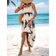 thumbnail image 4 of Vestido largo hasta el tobillo sin mangas con tirantes y cuello de una pieza con estampado de estilo de vacaciones para mujer 2024, 4 of 5