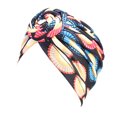thumbnail image 1 of Turbans Style Bohème pour Femmes, Design Élastique, Bandeau, Casquette Pré-Nouée, Calotte Plissée, Couvre-Chef à la Mode, Couvre-Chef Tourbillonnant, Noir, 1 of 5