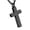 Black, variant on Cremation Cross Necklace for Ashes Stainless Steel Cross Urn Pendant Ashes Holder Memorial Jewelry-With Me Always