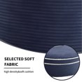 thumbnail image 6 of Leumius Oversized Round Chaise Lounge Chair Indoor, Upholstered Sofa Bed With Deep Seat and Cupholders,Cozy Boneless Chaise with High Density Memory Foam for Living Room,No Assembly,Blue, 6 of 11