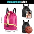 thumbnail image 7 of Bocaoying 2 Pcs 3-Compartment Sports Drawstring Backpack, Water-Resistant Gym Bag with Wet/Dry Separation, Side Pockets & Zipper Pocket, Lightweight Swim Soccer Basketball Sack, 7 of 7