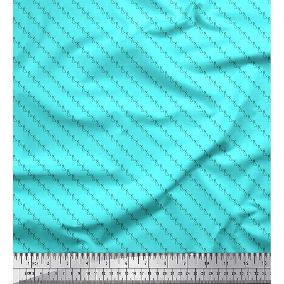 Soimoi Cotton Cambric Fabric Rabbit Shirting Fabric Prints by Yard 56 Inch Wide