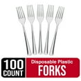 thumbnail image 4 of Exquisite Disposable Forks - 100 Clear Plastic Forks - Heavy Weight, 4 of 10