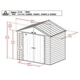 thumbnail image 3 of Arrow Select Steel Storage Shed, 8x6, Flute Grey, 3 of 8