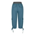 thumbnail image 3 of Pantalon Capri Cargo pour Femmes Été Décontracté Plein Air Actif Randonnée Capris Cargos avec Multiples Poches, 3 of 6