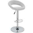 thumbnail image 1 of Rho "Leather" Tabouret de Bar Contemporain Réglable - Blanc, 1 of 2