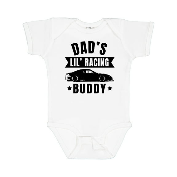 Inktastic Dads Lil Racing Buddy Boys or Girls Baby Bodysuit