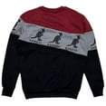 thumbnail image 2 of Kangol Men's Colorblock Fleece Pullover Crewneck Sweatshirt (Small, Maroon/Black), 2 of 6