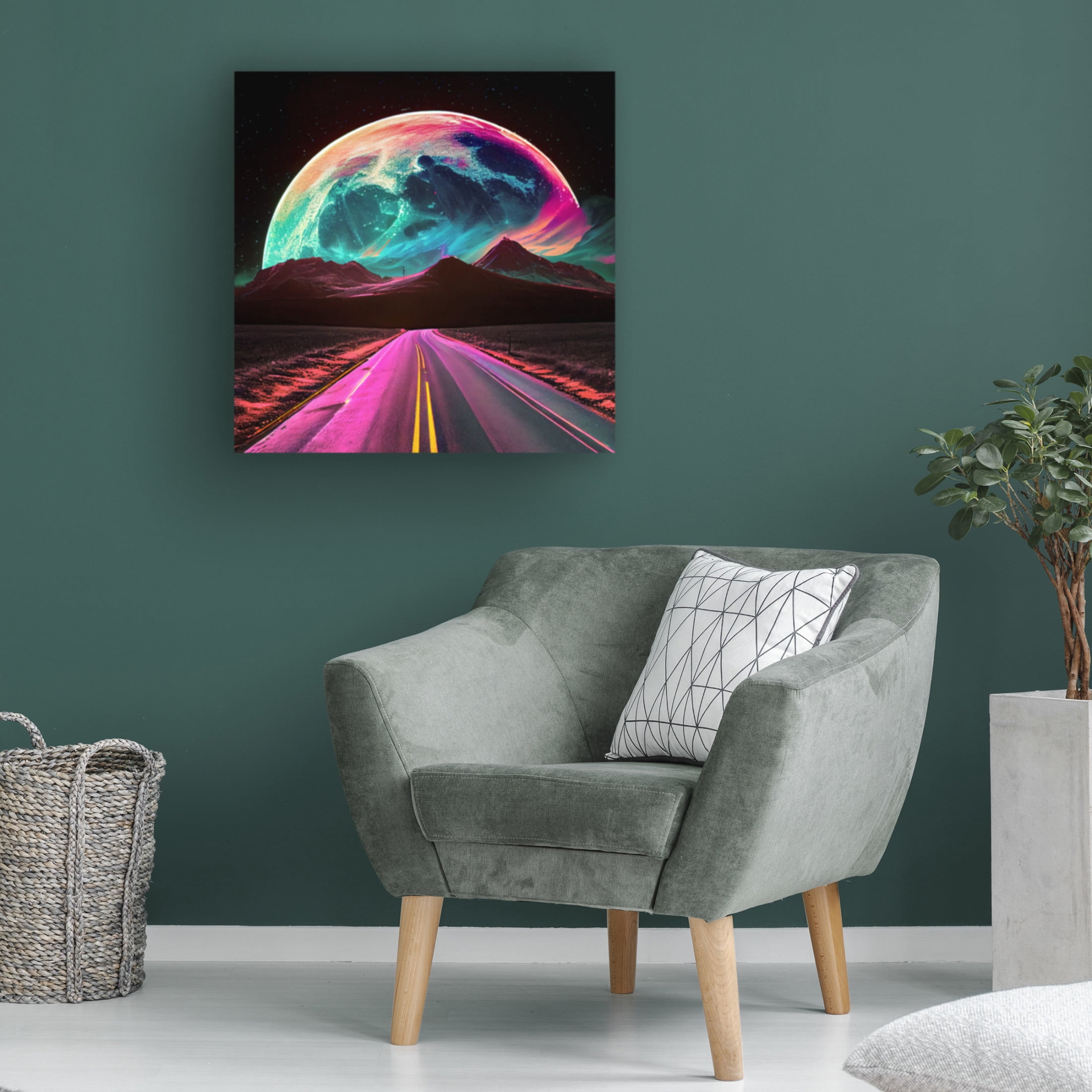 Canvas Wall Art - Sasha 'End of the Road I' Wall Art for Living Room, Bedroom, or Office Décor by Trademark Fine Art - 14 x 14 Inches