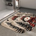 thumbnail image 2 of 1pc Snowman in Winter Scene Absorbent Non-Slip Bathroom Thickened Flannel Rug Decor,Soft,Quick Drying,Suitable For Indoor/outdoor Use,Bathrooms,Bedrooms,Kitchens,Terrace,Laundry Rooms,16"x24", 2 of 9