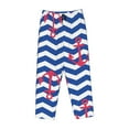 thumbnail image 4 of Naloa Nautical Anchors Print Women’s Ultra-Soft Comfy Pajama Lounge Pants with Pockets & Drawstring, 4 of 8