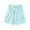 Blue*, variant on OSOLU Children Girls Shorts Black White Striped Pattern Breathable With Drawstring Lightweight Stylish Breathable Classic Versatile Shorts