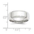 thumbnail image 5 of 10K White Gold Ring Band Wedding Beveled Comfort 8mm Bevel Edge Fit Size 8.5, 5 of 5