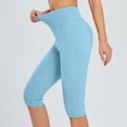 thumbnail image 2 of HAJWOH Women's Yoga Pants Leggings with Pockets High Waisted Knee Length Capris Stretch for Casual Workout Exercise, 2 of 6