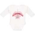 thumbnail image 3 of Inktastic Paris Oo-la-la with Eiffel Tower and Flowers in Pink Heart Boys or Girls Long Sleeve Baby Bodysuit, 3 of 5