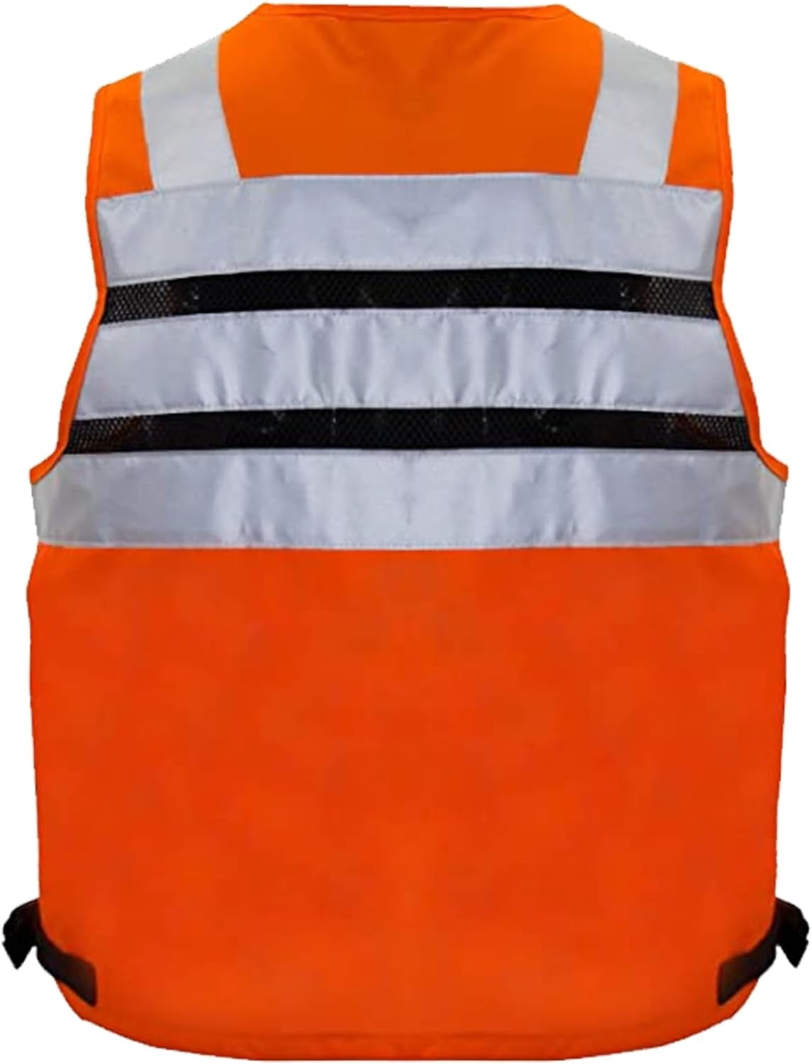 Kasa Style High-Visibility Reflective Safety Vest with 3M, Multi-Pocket, Unisex Design - Durable Workwear for Men and Women, Ideal for Construction Workers & Outdoor Safety (Orange, 2X-Large)