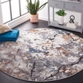 thumbnail image 2 of SAFAVIEH Cyrus Darian Abstract Shag Area Rug, Gray/Ivory, 6'7" x 6'7" Round, 2 of 11