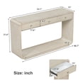 thumbnail image 2 of Harper & Bright Designs Farmhouse Rectangular Console Table with Storage, Narrow Entryway Table with 3 Drawers and Shelf, Wood Curved Sofa Table for Living Room, Hallway, Natural, 2 of 14