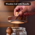 thumbnail image 4 of Bote de café TIWPAJS de vidrio de 600 ml con cuchara y tapa de madera, 4 of 7