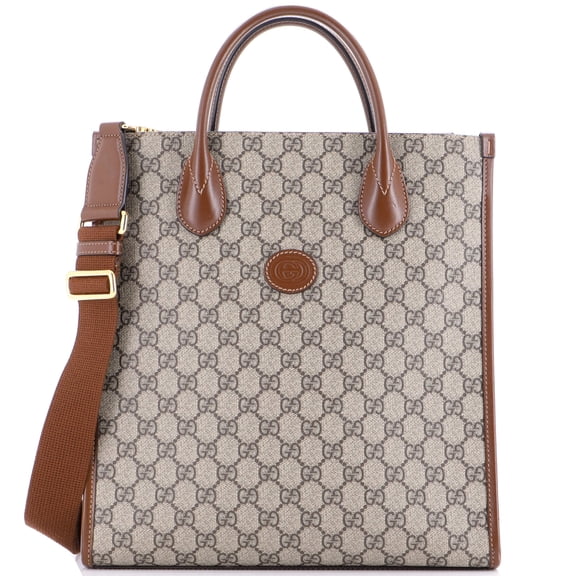 Pre-Owned Interlocking G Tote GG Coated Canvas Vertical By Rebag