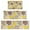 Yellow Sunflower Bud, variant on Blue White Flower Pattern Kitchen Rugs Sets Of 3,Kitchen Runner Rugs Non Skid Washable,Decorative Kitchen Floor Mats for Kitchen,Sink,Laundry,17"x30"  17"x47"   17"x59"