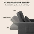 thumbnail image 4 of Sleeper Sofa with Adjustable Backrest and Pillow, Lofka Sofa Bed Couch for Living Room|Small Apartment, Dark Gray, 4 of 11