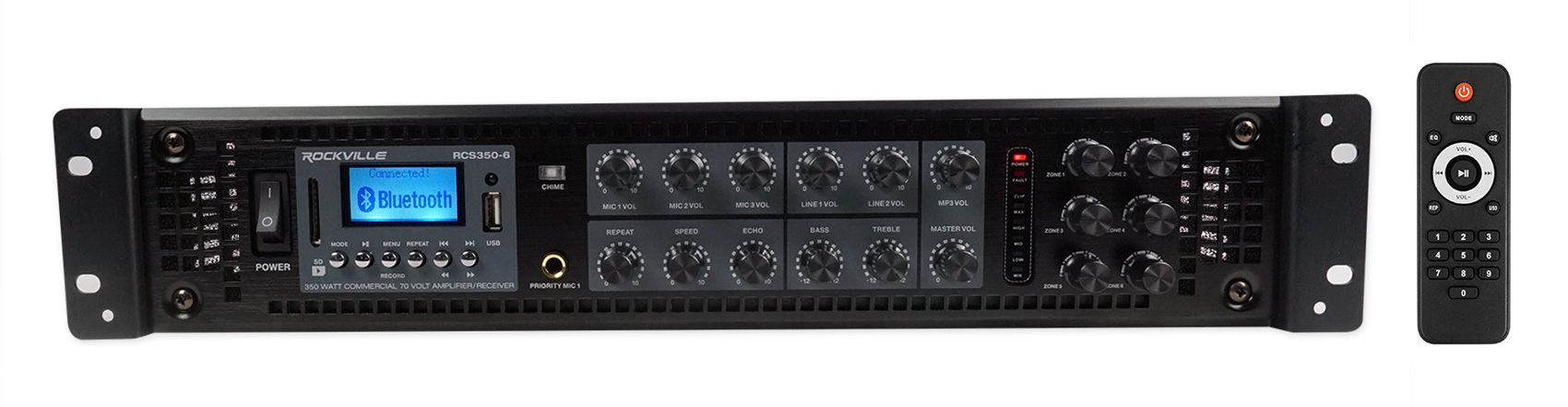 JBL Restaurant/Bar/Cafe Package w/ 6-Zone Amplifier+(6) Black Pendant Speakers - image 3 of 8