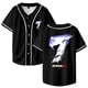 thumbnail image 2 of Scream 7 Merch Baseball Jersey Camisa V-Cuello Mujeres Hombres Manga Corta Ropa de Calle,Beige,S, 2 of 3