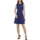 thumbnail image 2 of INSPIRAR CHIC Vestidos sin mangas de corte ajustado y acampanado de cuadros de Houndstooth por encima de la rodilla M Azul oscuro, 2 of 7