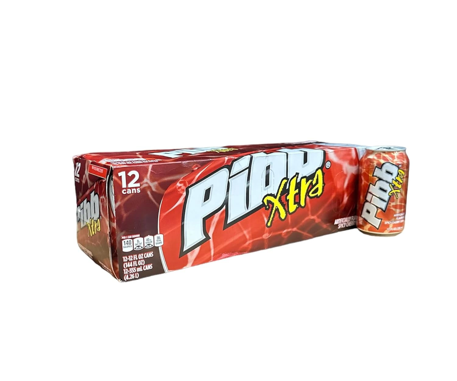 Mr. Pibb Cherry Soda Pop, 12 fl oz, 12 Pack Cans