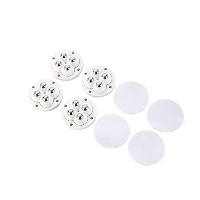 4 Pcs Roulettes Pivotantes pour Meubles Boîte de Rangement Rotation 360° 4 Billes Roue Universelle Silencieuse, Matériau Supérieur