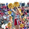 thumbnail image 6 of Pack of 2 Cheerleading Pom Poms 12.6 inch Foil Plastic Metallic Cheerleader Pom Poms for Cheer Sport Team Spirit Cheering, Sports Games Props and Colored Room Decor ., 6 of 6
