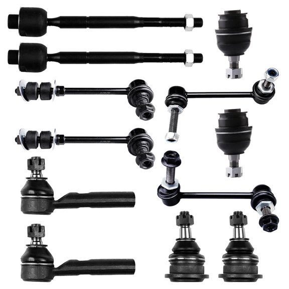SCITOO 12pcs Suspension Kit Front Inner Outer Tie Rod Front Lower Upper Ball Joint Front Sway Bar Rear Sway Bar for Lexus GX470 for Toyota 4Runner ES80378 EV80379 K500017 K500018 K80469 K90677 K90683